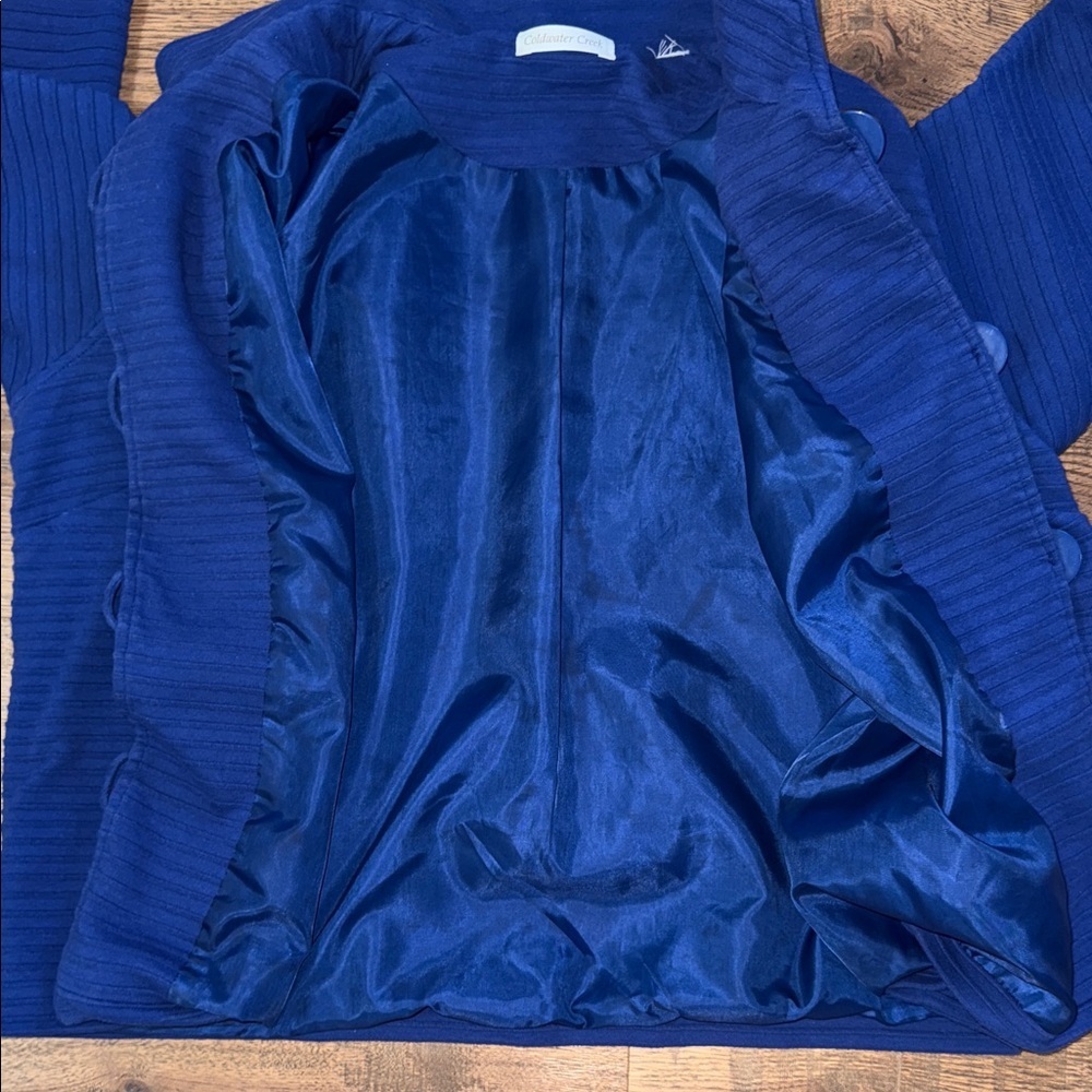 COLDWATER CREEK Blue Button-Up Jacket - Picture 10 of 10